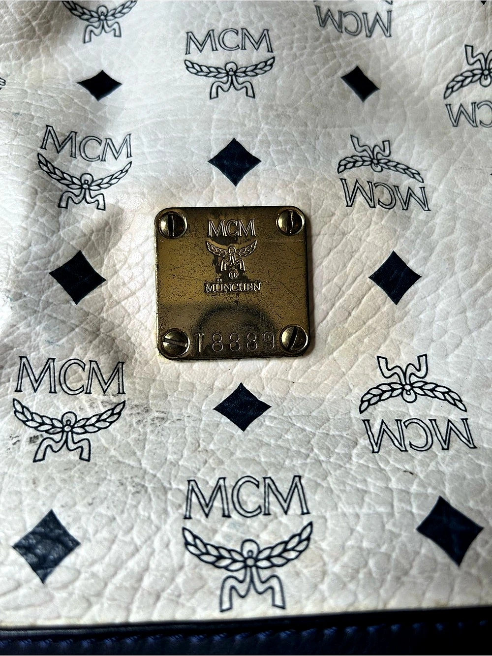 MCM Vintage Visetos Monogram Drawstring Bucket Bag Visetos Shoulder Bag in